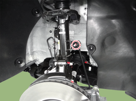 Kia Sportage - Procedimientos de reparación del conjunto del puntal delantero - Sistema de suspensión delantera