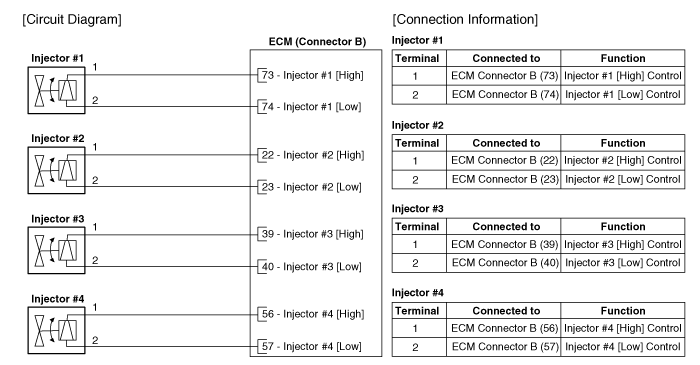 Kia Sportage Injector Schematic Diagrams Engine Control System